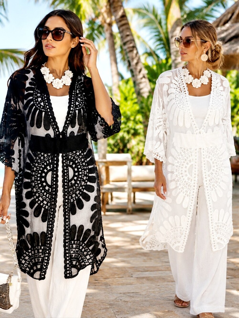 BLACK  Dress / Wrap Kimono